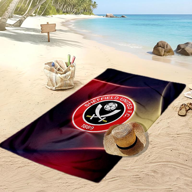 Sheffield United Fußball Druck Strandtuch, Großes Weiches Schnelltrocknendes Handtuch für Strand Camping Schwimmen
