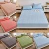 Solid Floral Color Pattern Plush Bedspread Set Mattress Full Cover Protective