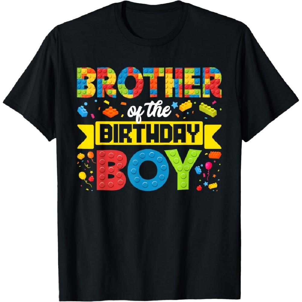 

Brother Of The Birthday Boy Master Builder Building Blocks T-Shirt S