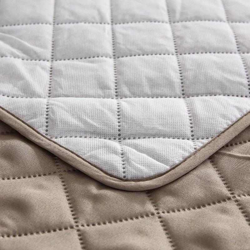 1/2/3 Seater Solid Colour Sofa Cover Mat Anti Cat Scratches Armchair Cover Non-Slip Anti-proof Plaid Sofa Slipcovers Protector
