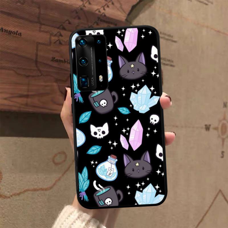 Witches Moon Tarot Witch Ouija Phone Case for Huawei P50 P40 E P30 P20 Pro P10 Lite P Smart Y6 Nova3E Honor10 Cover
