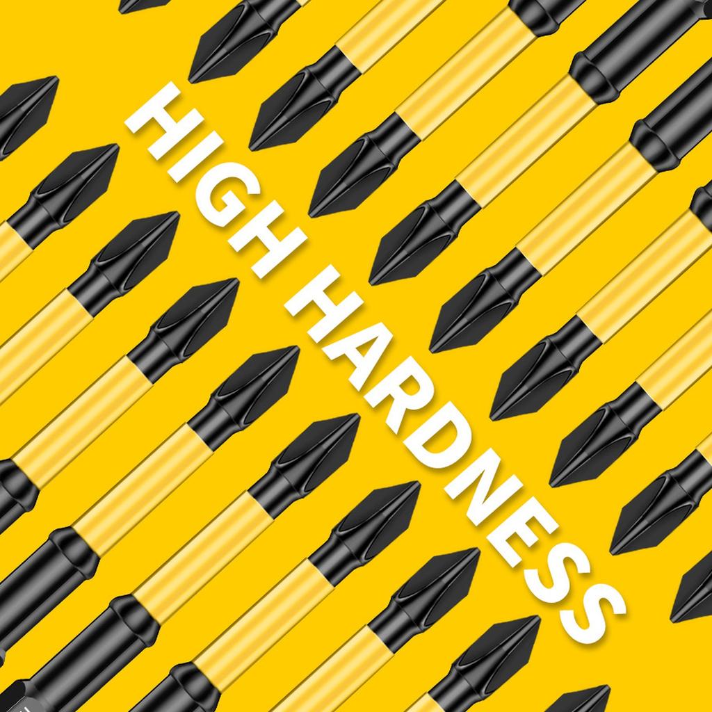 2 Magnetic Cross Impact Screwdriver Bits S2 Steel High Hardness Tool Set