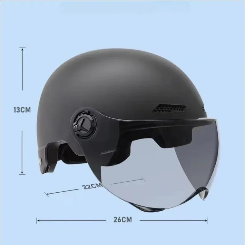 Casco di sicurezza per bicicletta da uomo e da donna per adulti e bambini, casco integrale da cartone animato per bicicletta elettrica e moto con occhiali