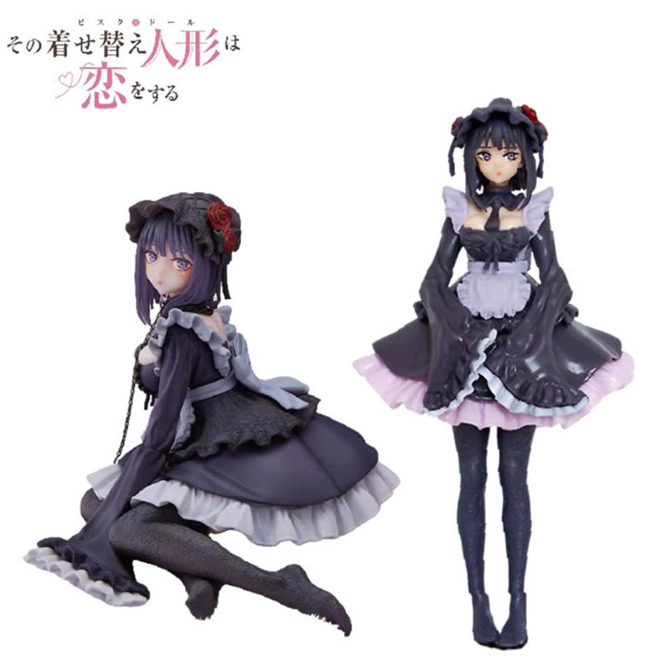2pcs My Dress-Up Darling Anime Figure Black Maid Outfit Kitagawa Marin Action Figure Shizuku Kuroe Figurine Collection Model
