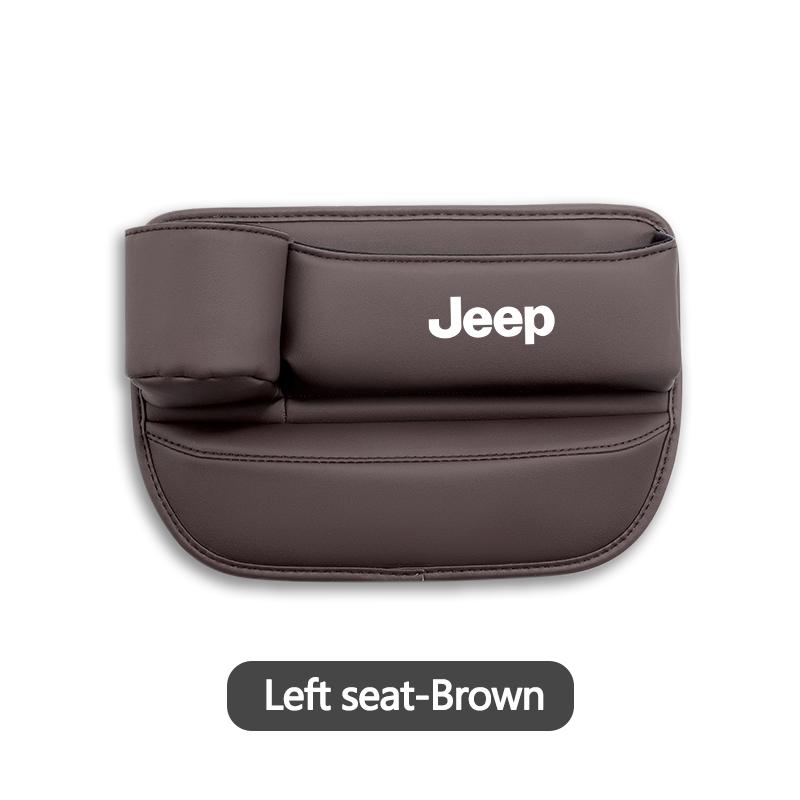 Leather Car Seat Gap Storage Box Gap Side Storage Box for Jeep JPB Renegade Wrangler JK Compass Grand Cherokee Gladiator