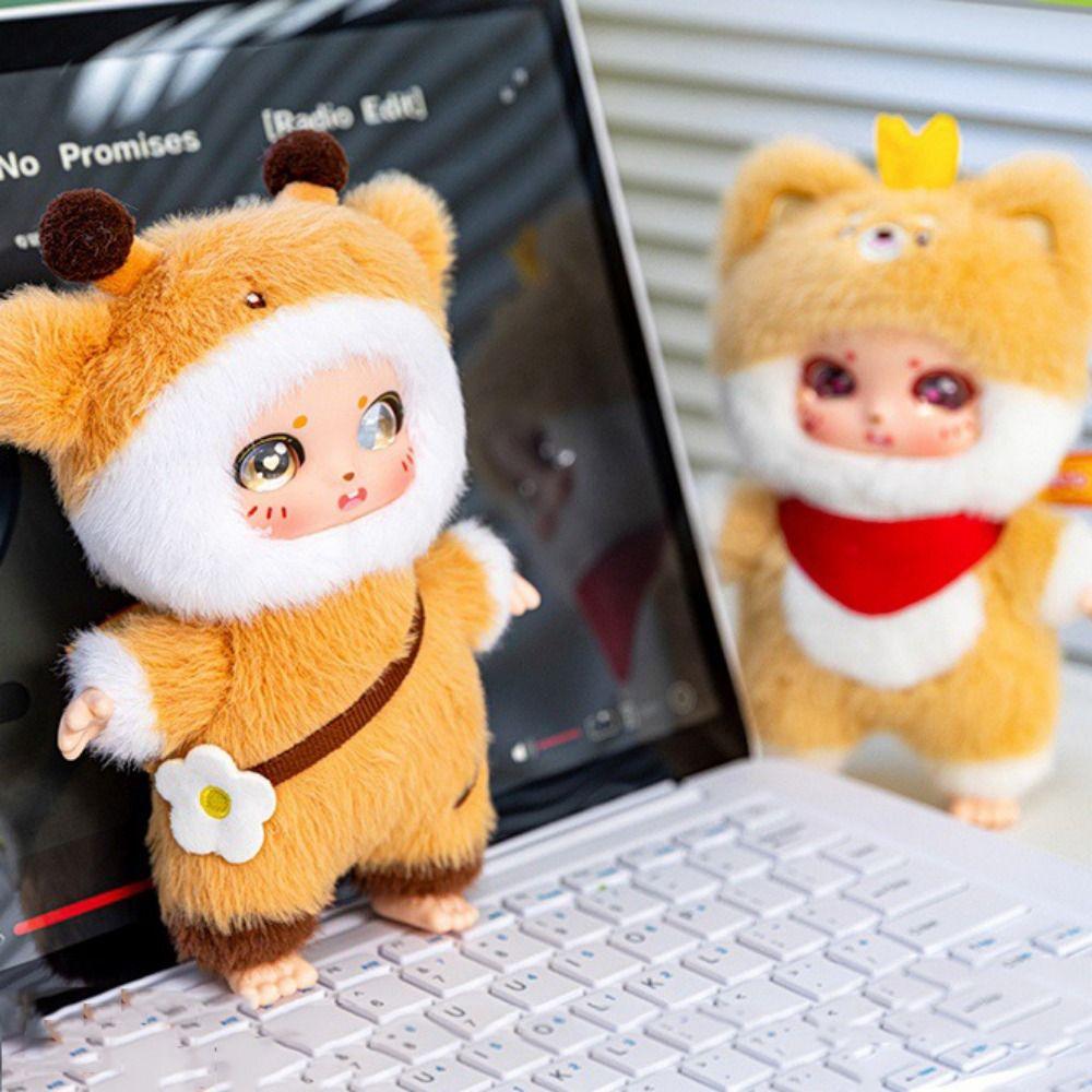 Big Eyes Stuffed Animals Keychain Soft Plush Vinyl Figurine Dolls Animal Series Plush Toy Comfort