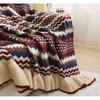 Nordic Vintage Ruffled Throw Blanket Bed End Sofa Cozy Lightweight Acrylic Knit