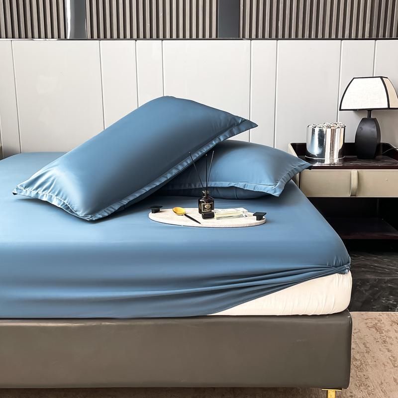 New Silk Bed Sheet Cool Feeling Bed Sheet Anti-Slip Ice Silk Three-Piece Mattress Protection Bedspread Dust Cover