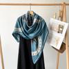 Silk Scarf Big Square Scarf for Women's Spring New High-end Touching Double-sided Digital Printed Shawl Scarf