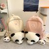 Cute Cartoon Panda Small Schoolbag 2025 New Children's Plush Travel Backpack Large Capacity Kindergarten