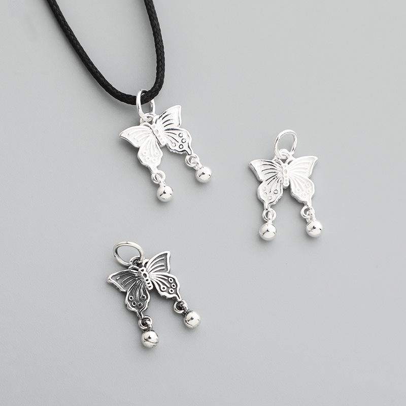 925 Sterling Silver Butterfly Charm for DIY Jewelry: Handmade Beaded Bracelets, Necklaces, Ins Style Accessories.