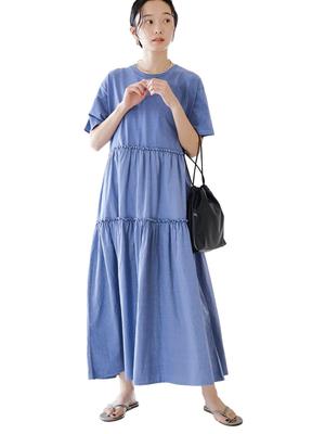 Cohen Pigment Stoff Docking Rüsche 7750 Mittellanges Kleid, 76756000001, ROYAL(77),