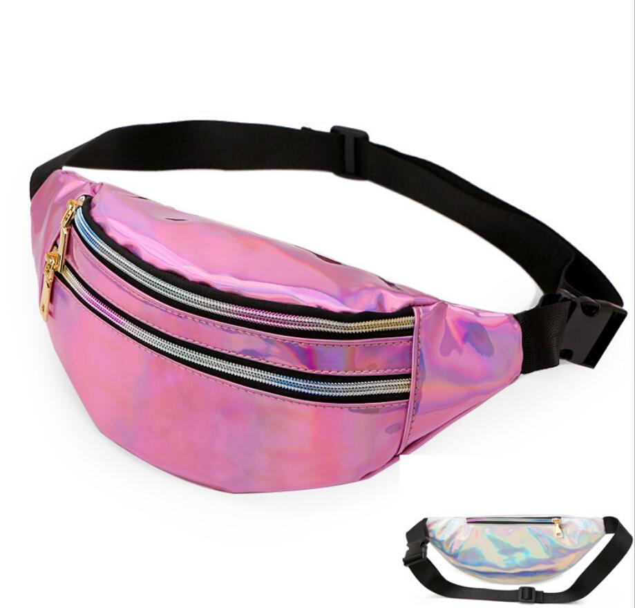 pink leather fanny pack