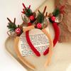 Christmas Headband Reindeer Antlers Horn Flower Hair Band Clasp Headwear for Kids Adult New Year Navidad Party Halloween Cosplay