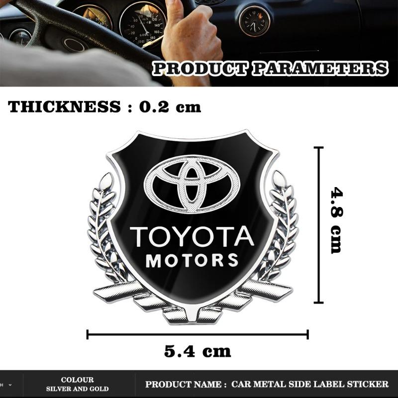 3D Badge Wheat Ear Sticker Decal Car Exterior Accessories Car Badge Body Side Sticker For Toyota RAV4 Corolla Camry Prado Crown