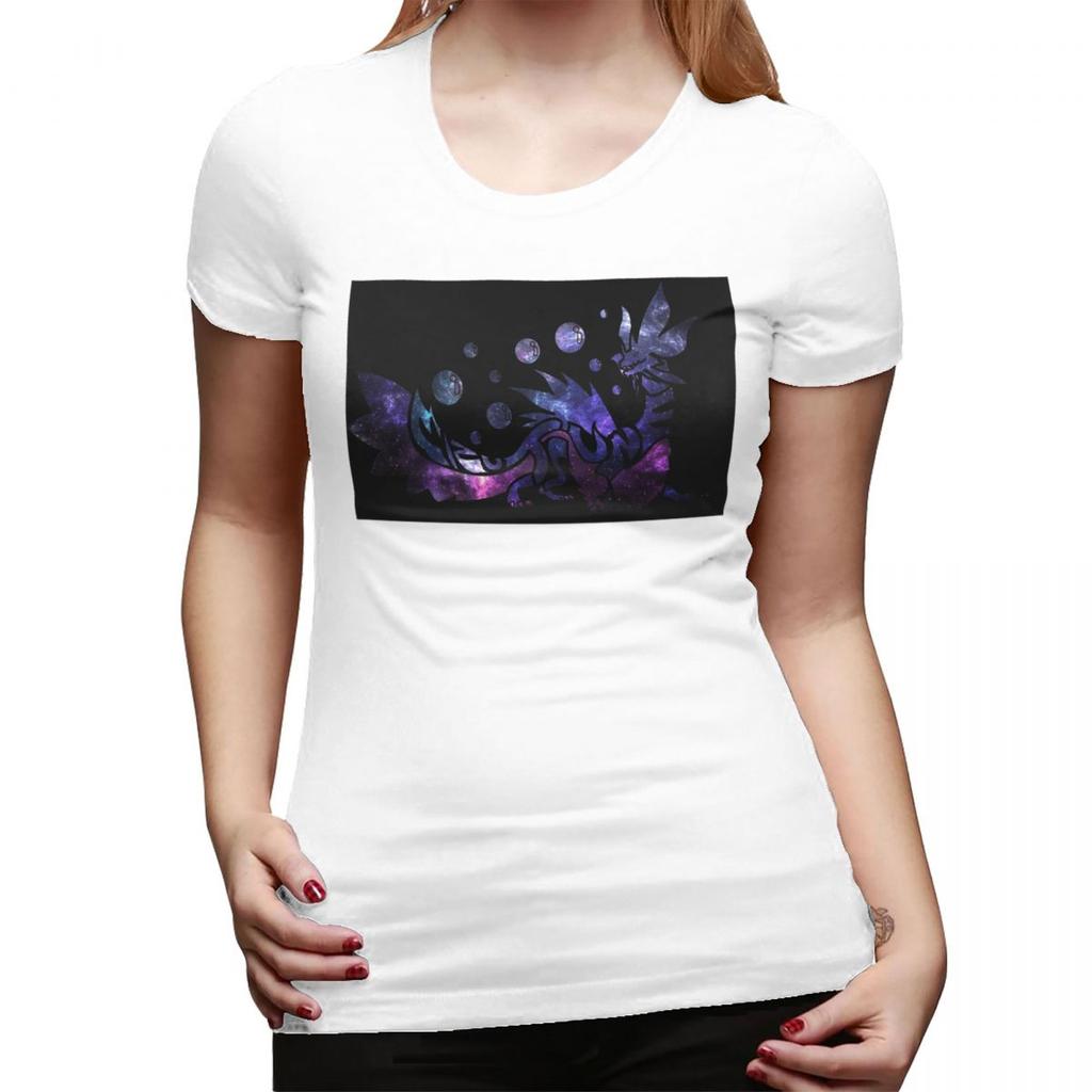 Monster Hunter World  Mizutsune TShirt for Women Crew Neck Streetwear T Shirts Womens Tees Short Summer Clothes Tops