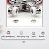 9.5mm Prong Ring Fasteners/Press Studs Metal Open Ring No Sew Button Pliers
