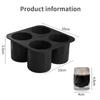 4 Cavities Silicone Shot Glass Ice Molds Reusable Whiskey Ice Cube Trays for Freezer Food Grade Ice Cup Tray Maker