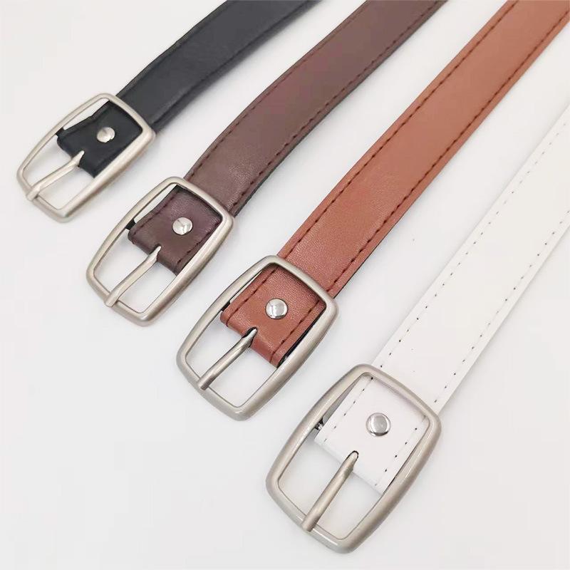 Clothing Matches with Women's Pin Buckle Belt Simple and Versatile Jeans Dress Suit Pants Decorative Belt