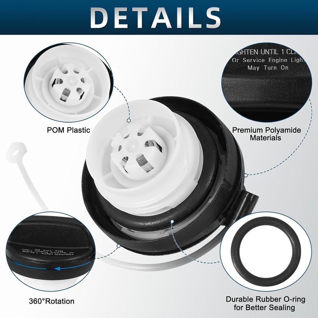 Fuel Tank Cap Gas Cap Compatible With Nissan 2013-2018 Altima, 2012- Frontier, 2015- Murano, 2013- Pathfinder, 2012- Versa, Infiniti JX35 QX60