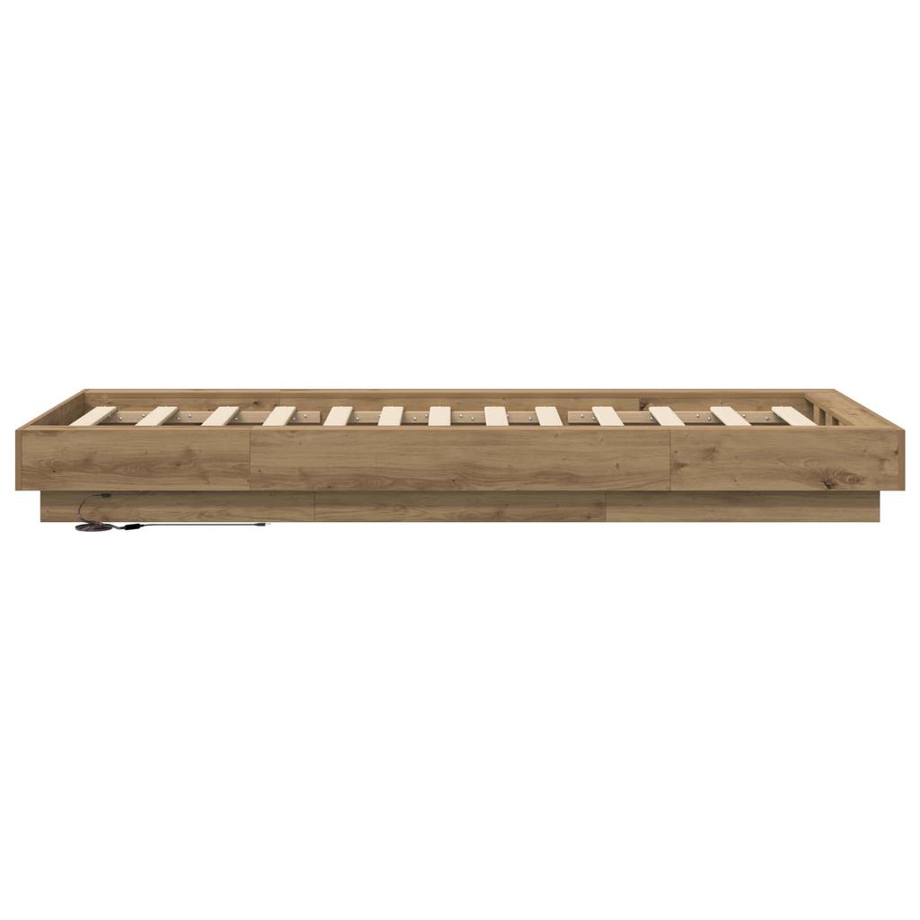 Bed Frame with LED Craft Oak 80 x 200 cm