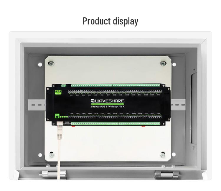 Industrielles 8/30-Kanal Ethernet-Relaismodul mit Modbus RTU/TCP und PoE-Kommunikation