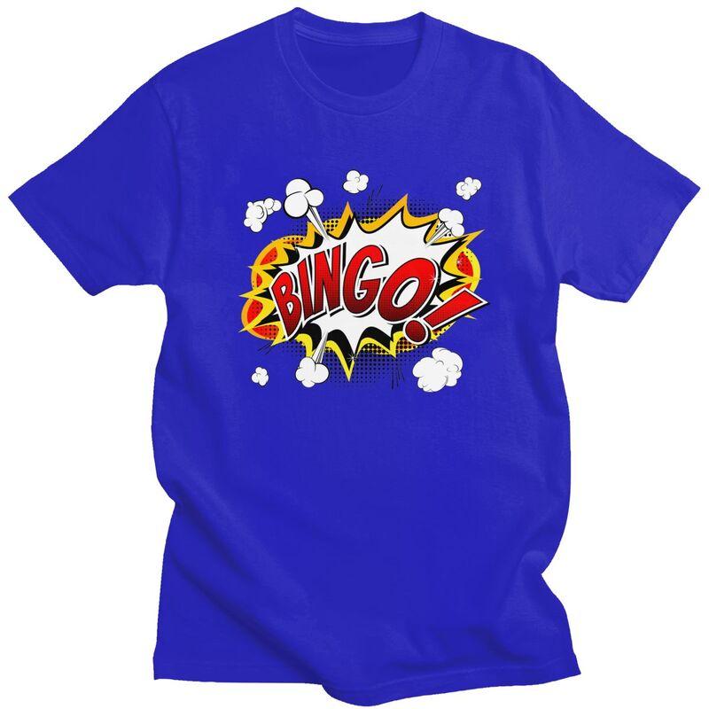 Custom Hot Game Bingo T Shirt for Men Pure Cotton Tshirt Fashion Tees Short Sleeves Tshirt Clothing