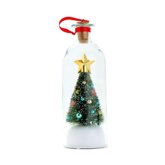Christmas Tree Message in A Bottle Recordable Voice Christmas Tree Ornament