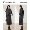 Women's Elegant Gray Vest & Skirt Set