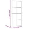 Vidaxl Interior Door, Black, 83X201.5 Cm, Glass and Aluminum