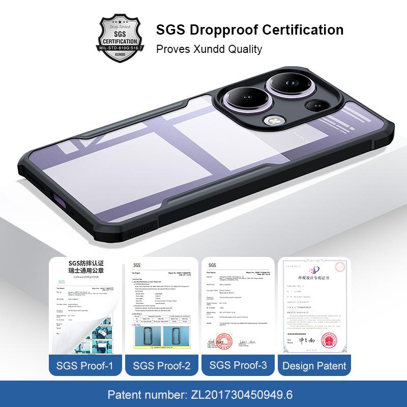 XUNDD For Xiaomi Redmi Note 13 Pro 4G/Poco M6 Pro 4G Cell Phone Case TPU+Acrylic Shockproof Cover