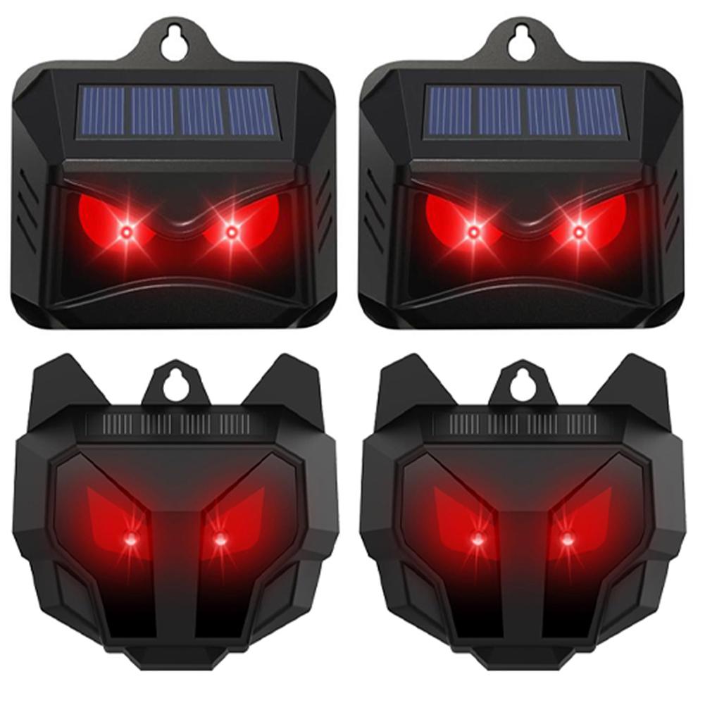 2Pcs Outdoor Coyote Raccoon Deterrent IP44 Waterproof Wild Boar Rabbit Repeller Solar Nocturnal Animal Repeller for Fox Raccoon