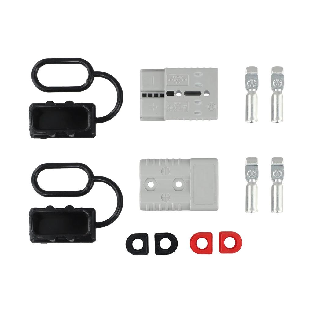 2PCS Genderless Cable Terminal Connectors with Protective Covers 175A 600V UL94 V0 Rated for 12V 24V Vehicle Applications