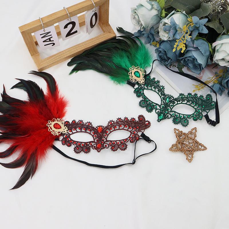 Hot-selling Halloween lace phoenix mask, featuring a sophisticated gradient design, a sexy queen look, and suitable for performances