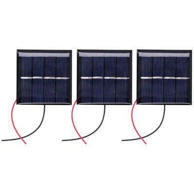 3 Pcs 0.45W 2V Solar Panel Cells Polysilicon Solar Power Cells Solar Panel  DIY Battery Projects