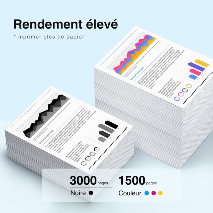 Cartouche d'Encre Compatible - LAMPE DU PARFUMEUR - LC3219XL LC3217 - 8 Cartouches - Multi-couleurs - 3000 pages