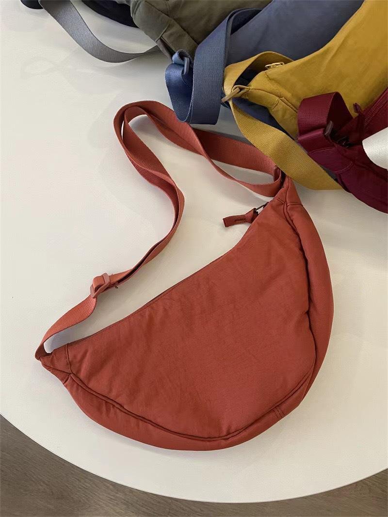 WTEMPO Crossbodytas, Dames Schoudertas, Studententas, Casual Tas, Sporttas, Zomer Canvas Tas, Dumplingtas