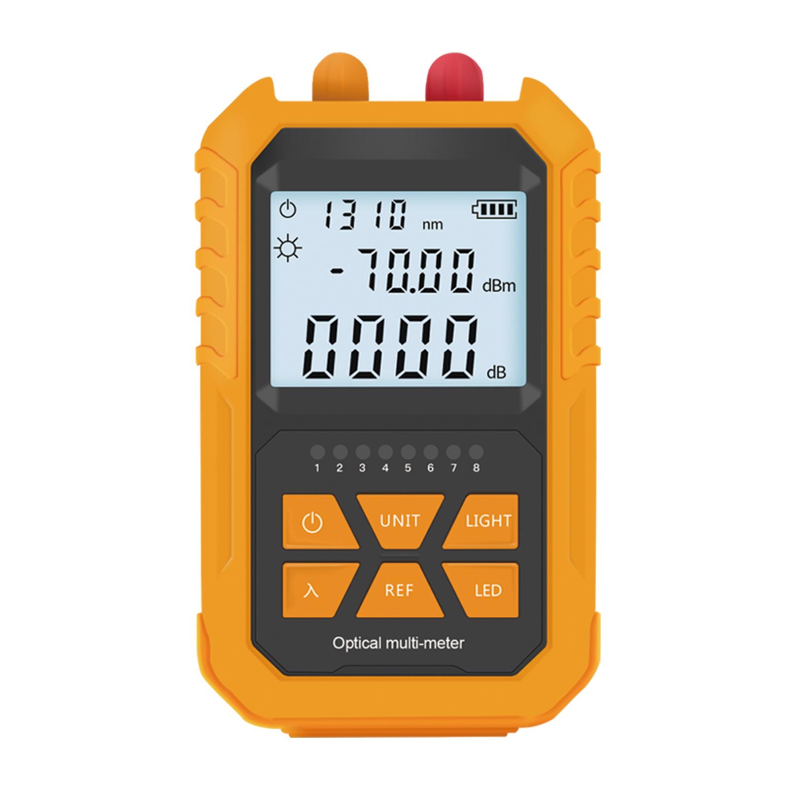 

Мини оптический тестер мощности Тестер сетевого кабеля Портативный ручной оптический измеритель мощности с красным светом 5 км -70~+6 дБм