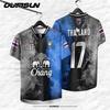 THAILAND Football Soccer V Neck Vintage Shirt National Elephant Logo Badge Map Unisex Men Women Training JERSEY Print Quick Dry Short Sleeve Uniform