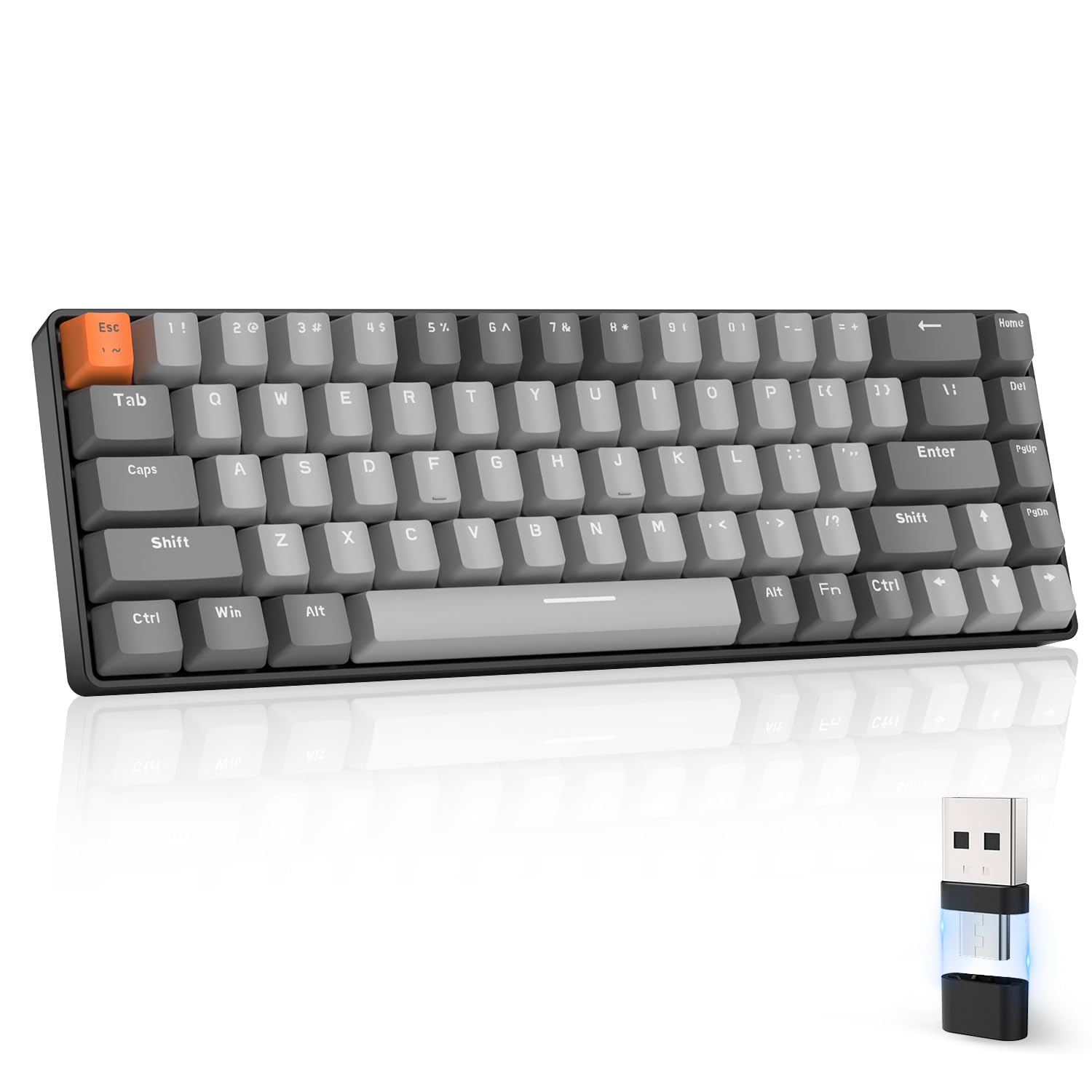

x ZIYOU LANG Bluetooth Wireless Gaming Keyboard Wireless Compact Red Axis K68 Keyboard USB Connection Tenkeyless Windows Mac iPad iOS Android Surface