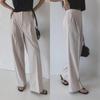 New Arrivals Open Run Women Plain 1 Pleat Straight Pants