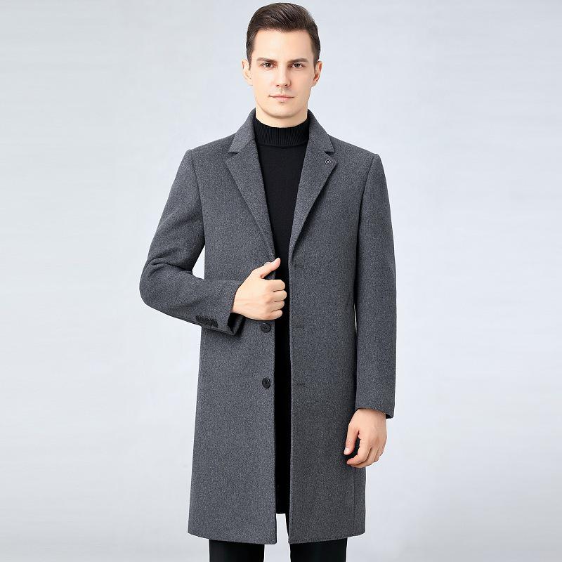 Herren Doppelseitiger Woll-Wintermantel - Koreanischer Stil, Große Größen, Kaschmirjacke
