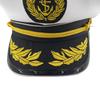 Navy Sailor LED Light-Up Embroidered Captain's Hat for Festivals and Performances
