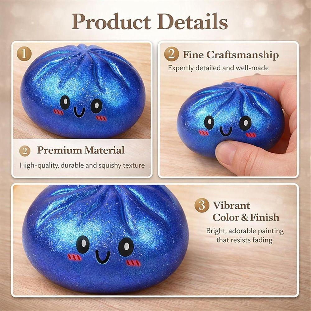 Squeezable Steamed Bun Squeeze Toy Soft Dough Ball Slow Rebound Toy  Stress Relief