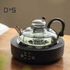 Glass Tea Pot Rat Tail Kettle Large Capacity Teapot with Infusers for Loose Tea 18.5oz High Borosilicate Filtration Teapot