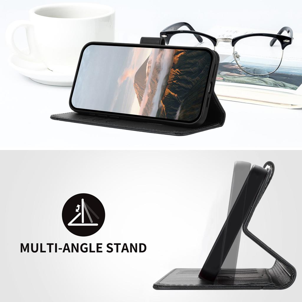 For Motorola Moto G Stylus 5G (2024) Case Triangle Imprint Leather Phone Cover with Lanyard
