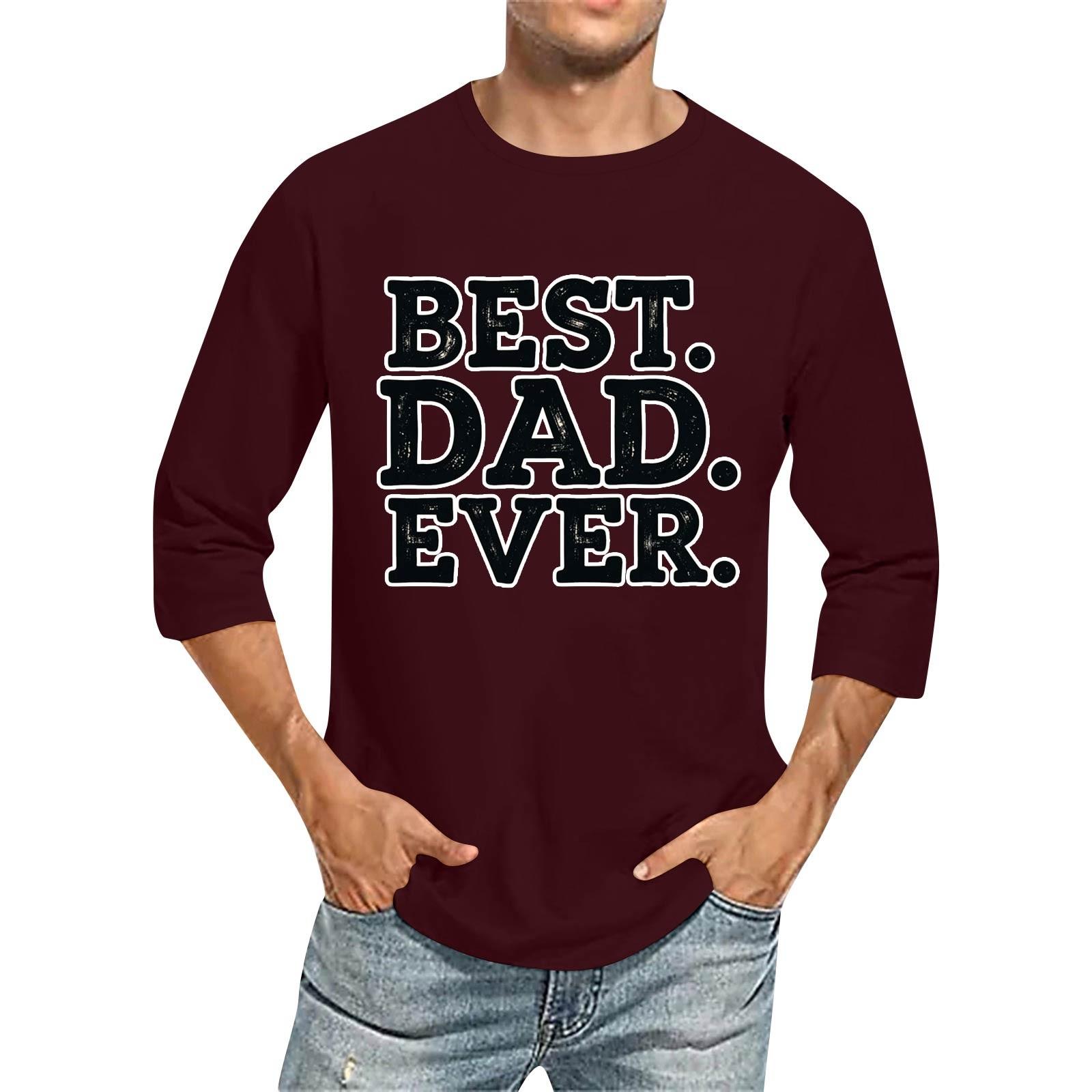 

Мужская повседневная модная футболка с круглым вырезом и рукавом три четверти XL винный