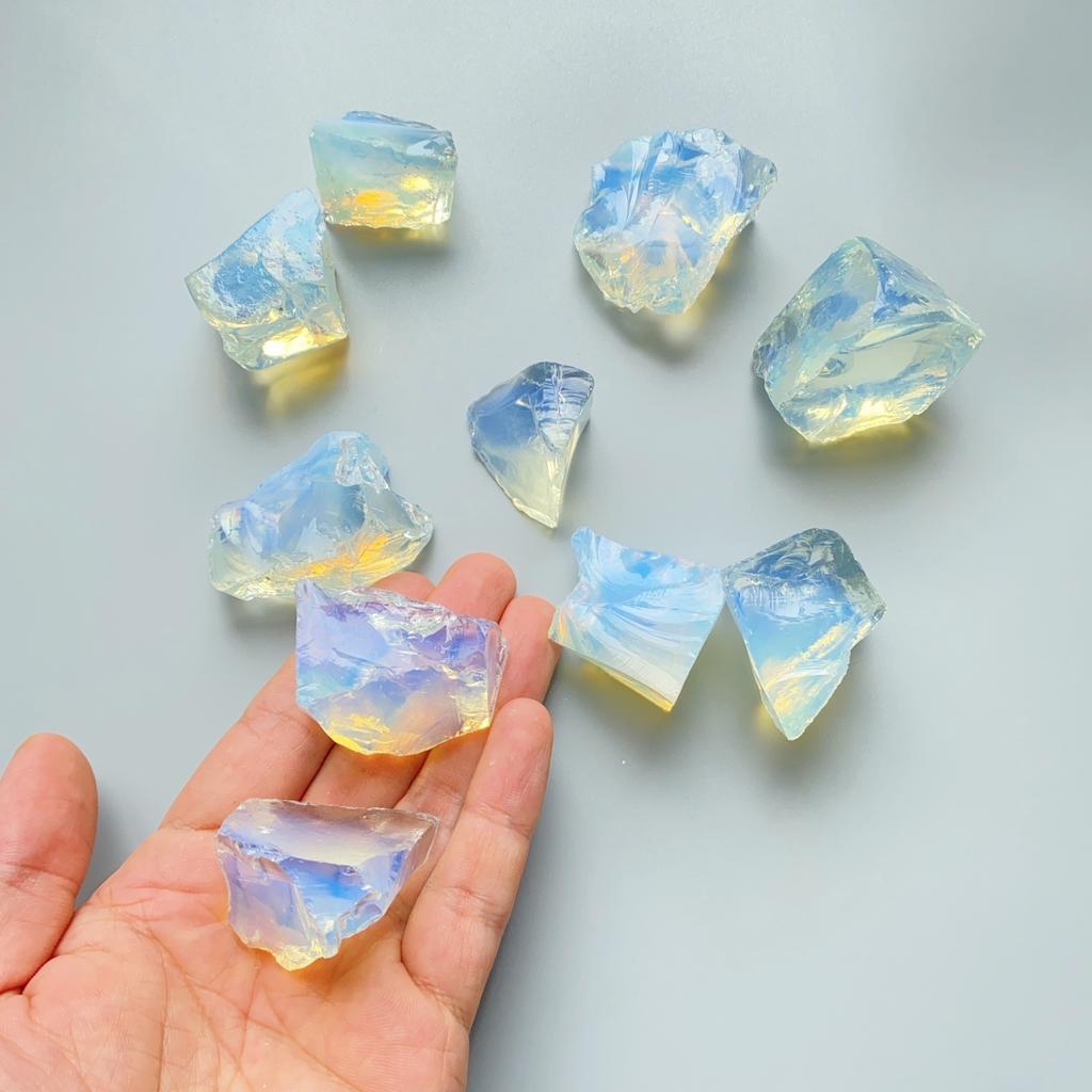 Glittering Raw Opal, Opal Rough Stones, Interior Decoration Diffuser Stone, An Opal with a Beautiful Golden Glow Healing Crystal