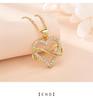 925 Sterling Silver Heart-Shaped Infinity Necklace - Women's European & American Fashion Clavicle Chain
