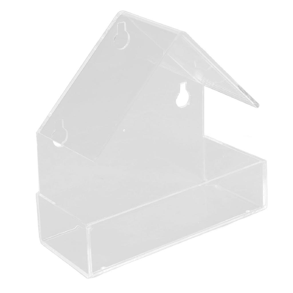 Window Bird Feeder with Suction Cup Window Acrylic Bird Feeding House Tray for Farm Garden